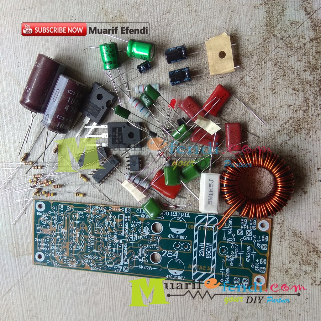 PAKET DIY Power Amplifier Class D D900 Komplit Core dan Final 284M