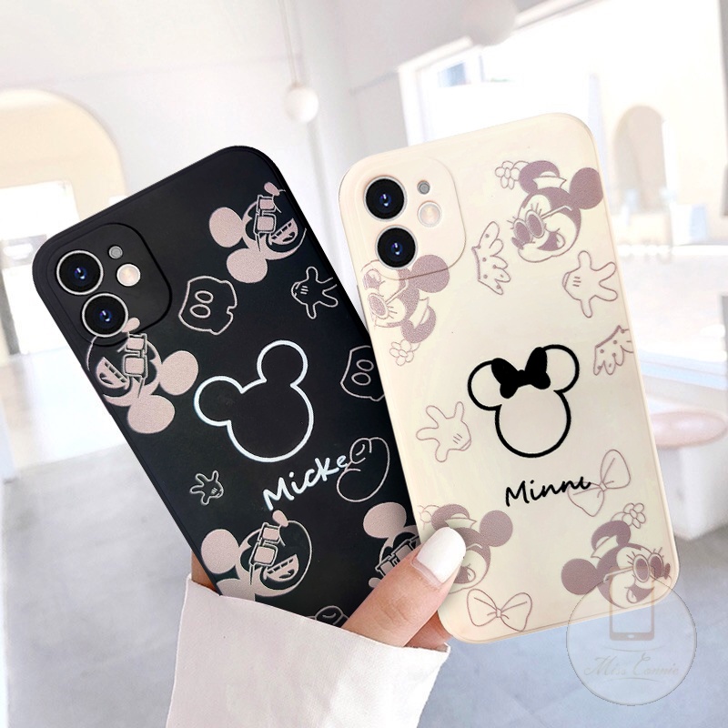 Redmi10 9A A1 12C 10C 9 9T 9C Nfc Mi POCO F4 X3 X5 M3 Pro F3 Mi 11 12 lite 10T 10 Redmi Note12 10 9 8 10Pro 10s 10Pro Plus Max Disney Case Couple Mickey Minnie Soft Lovers Case/Tempat Simpan Bekal