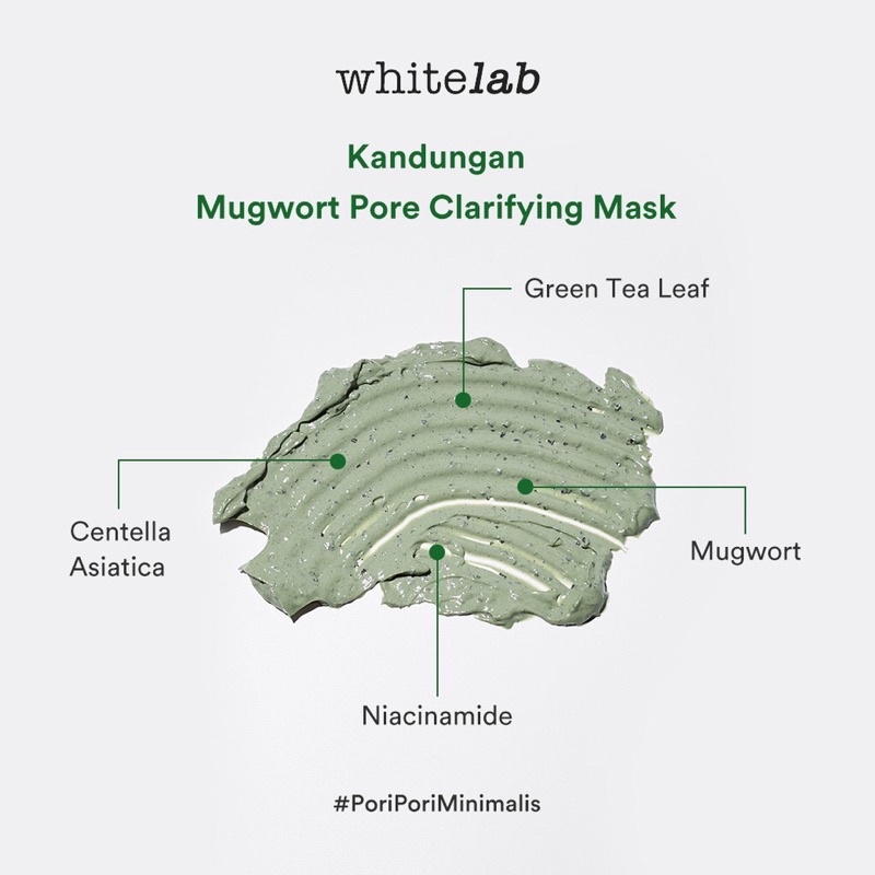 Mask Mugwort Whitelab Mugwort Mask Masker Wajah Mugwort Pore Clarifying Mask