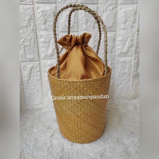

RB Tas Pandan EMBER POLOS GG RARA Tas Parcel Tas Anyaman Keranjang Hantaran Tas Hampers