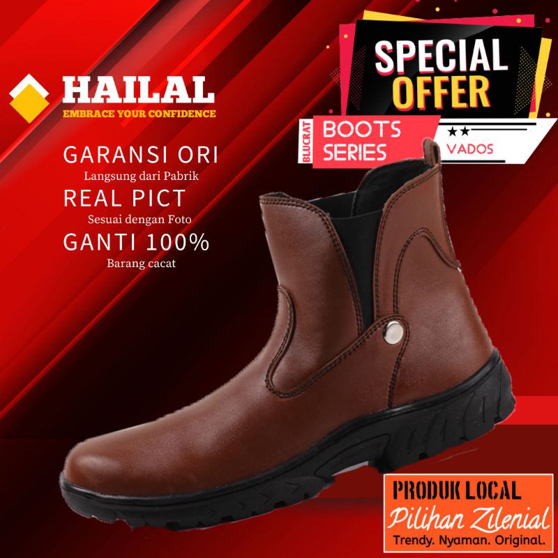 Sepatu Boots Safety Pria Pendek Kerja Original VDS