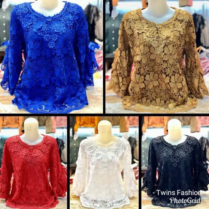Atasan Brokat Import - Baju Pesta Brukat Import Jumbo "HARGA PROMO"