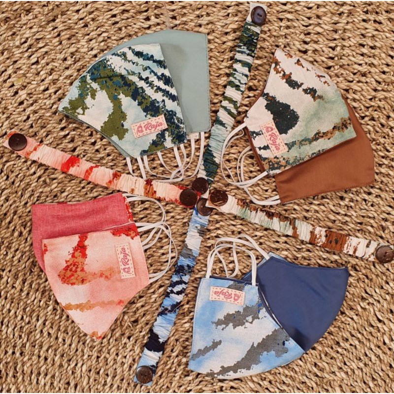 ((MASKER BOBAL)) MASKER RAJA TIE DYE ABSTRAK