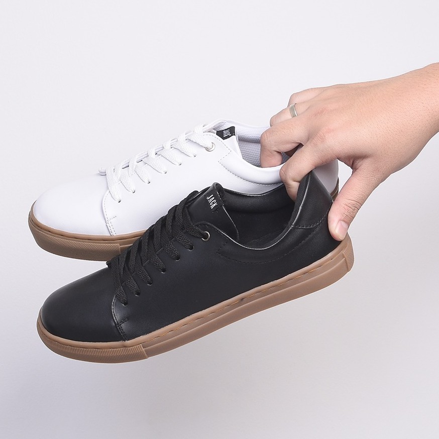 Brantley Black | Sepatu Casual Sneakers Kasual Polos Ori Pria Cowok Footwear Lokal | FORIND x Jack