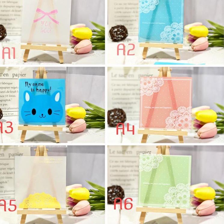 

ZU19 100PCS Packing cookies lucu 10x10 kemasan kue lucu unik goddie bag plastik cookies か 85