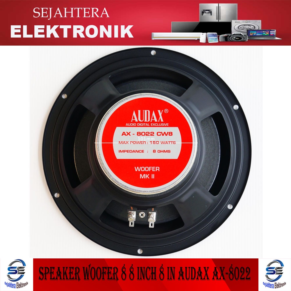 Speaker Woofer 8 8 Inch 8 in Audax AX-8022 CW8 MKII AX 8022 AX8022 / Bisa Bayar Di Tempat / Sejahter