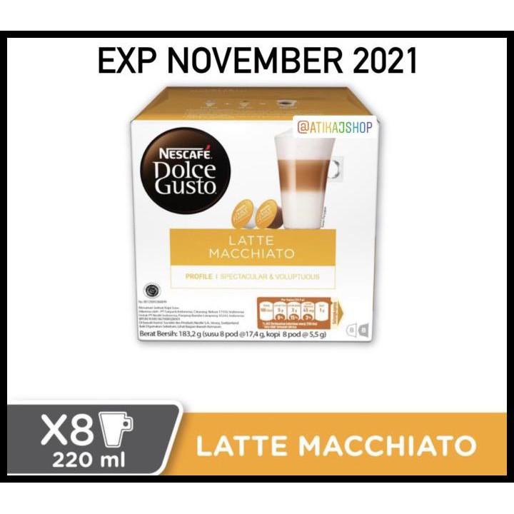

Nescafe Dolce Gusto Latte Macchiato - Capsule - Exp November'21