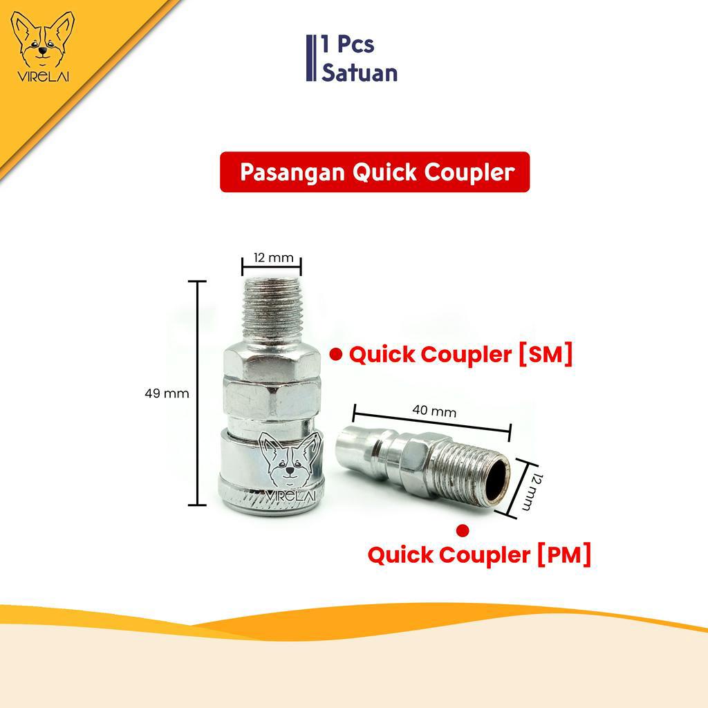 Sambungan Selang Angin Kompresor / Quick Coupler Compresor