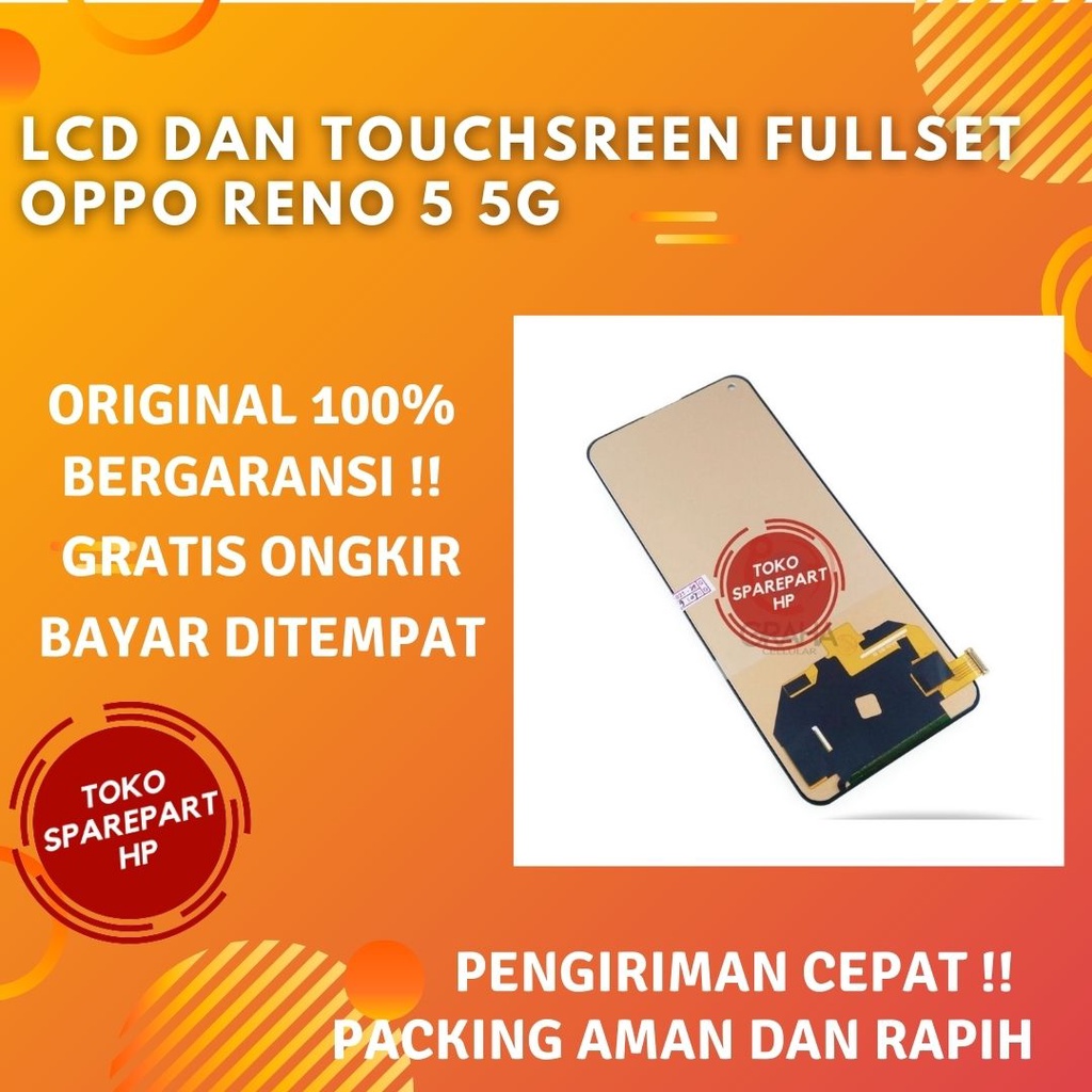 Layar Lcd Ori Oppo Reno 5 5G Fullset Lcd Touchscreen Original