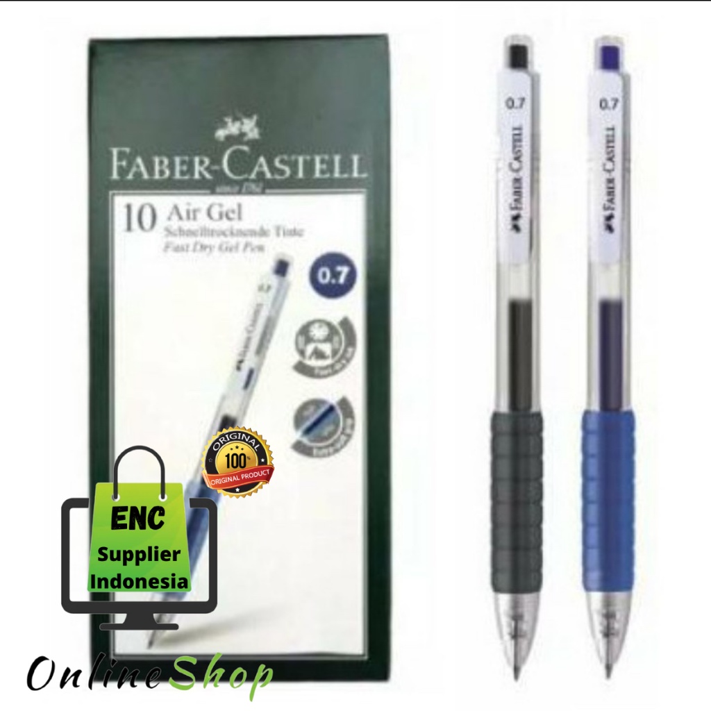 

1 buah Pen air gel fabercastell 0.7 mm gel pen pulpen bolpen faber castell bolpoint 0.7 mm cetrek per pcs - enc.sup