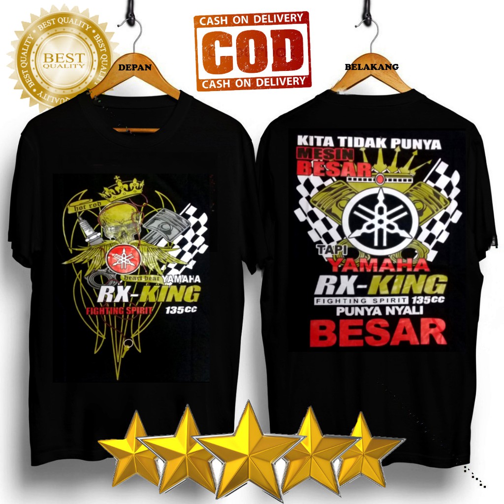 BAJU KAOS DISTRO PRIA RX KING KAOS MOTOR KEKINIAN