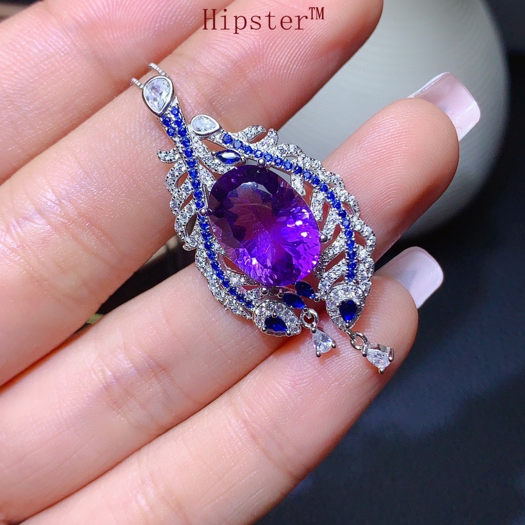 Hot Sale Fashion Exquisite Natural Amethyst Pendant Necklace