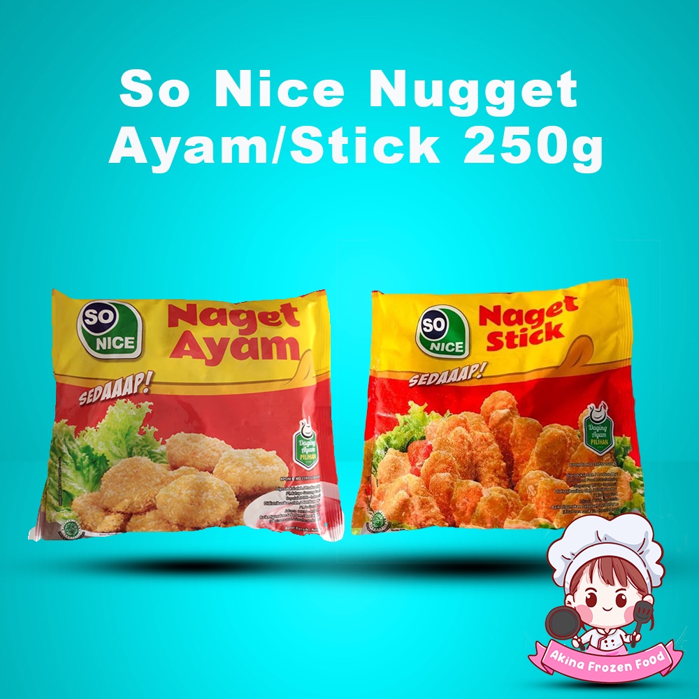 So Nice Nugget Ayam Stick Koin Bulat Sedap 250g Frozen Food Bogor