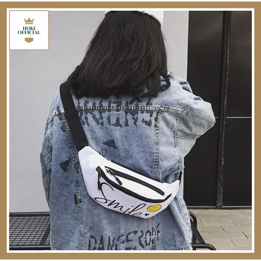 [COD] Waistbag Pria Wanita Streetwear Kekinian Fashion Street 2022 Tas Pinggang Pria Murah Meriah Tiga Ruang HokiOfficial