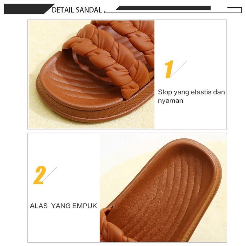 2209-2 [WONDERLY] Sandal Wanita / Sendal Wanita / Sandal Jelly Wanita / Sandal Selop / Sandal Tali / Sandal Kepang / Sandal Anyaman / Sandal Slide Wanita