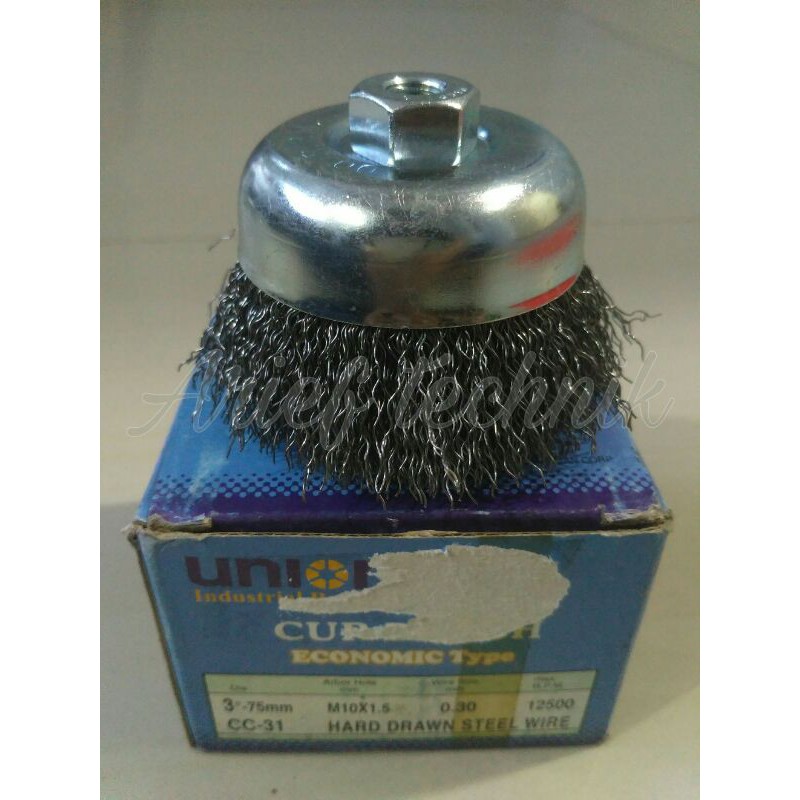 Jual Cup brush Union / sikat kawat mangkok 3"75mm Shopee Indonesia