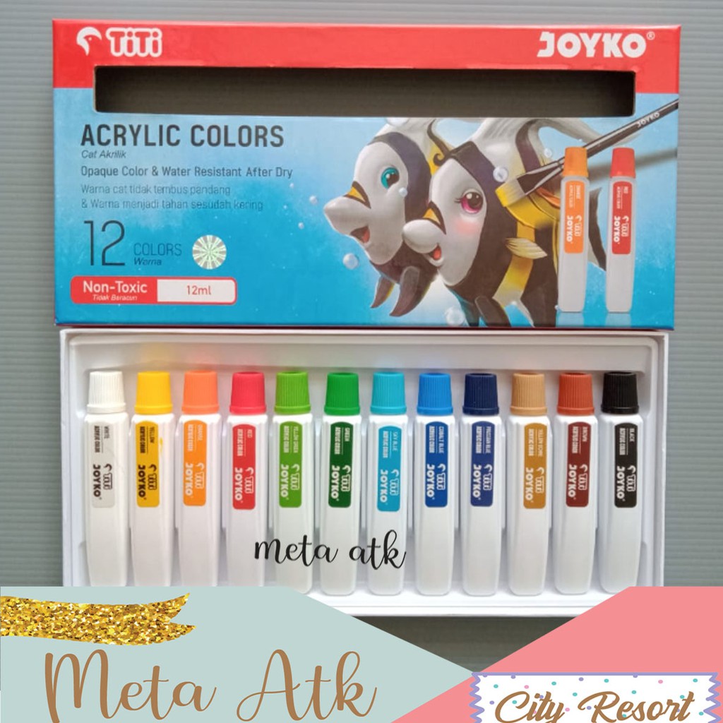 

Acrylic Color / Cat Akrilik Joyko TiTi 12 Warna
