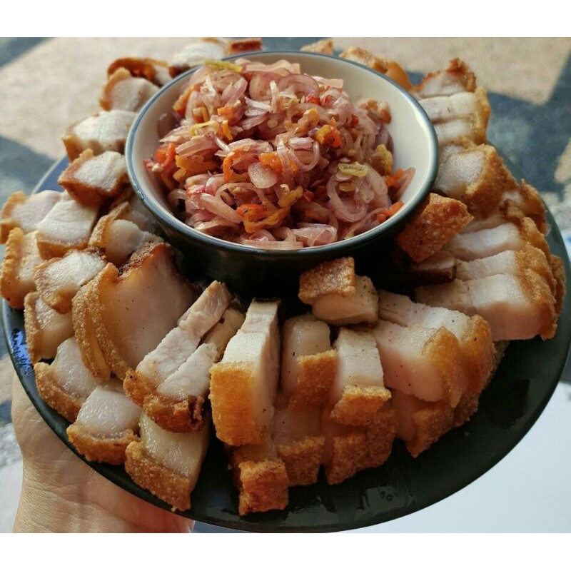 

SAMCAN / SAMCAM / SIOBAK / CRISPY PORK BELLY SAMBAL MATAH / BABI ASIN - 500 Gram