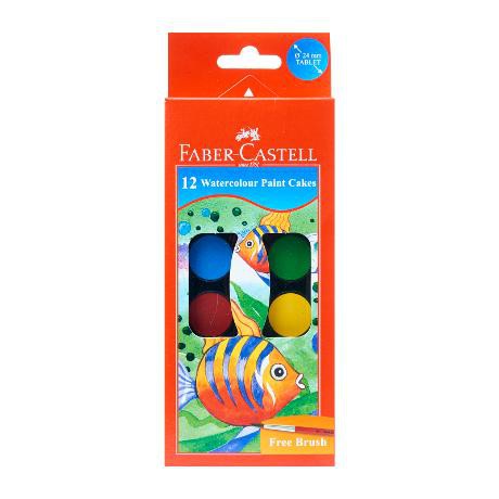 

Faber Castell Cat Air Water Colour Paint Cakes/ Cake 12 Colour