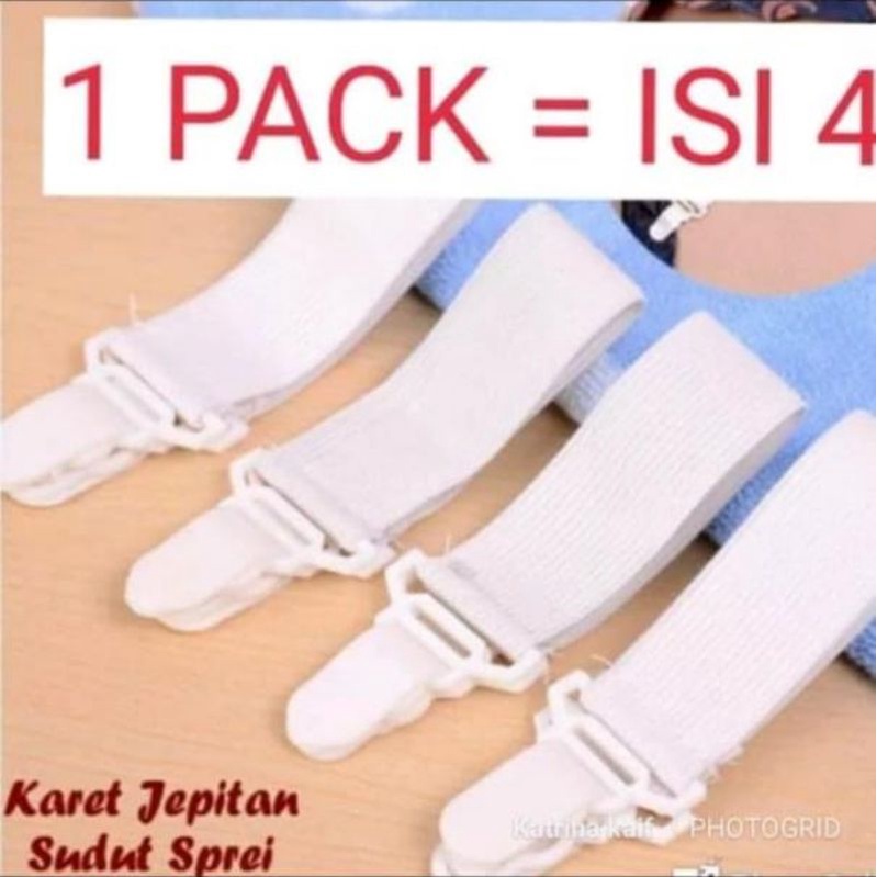 Tali Jepitan Pengait Pengikat Sudut Sprei Set isi 4pcs