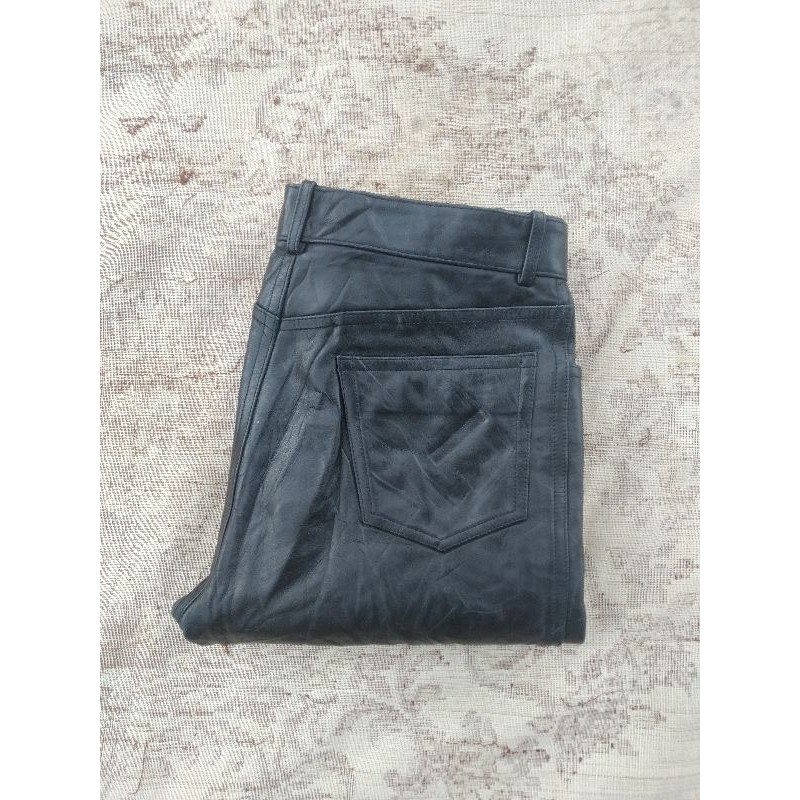 celana kulit leather bikers second original