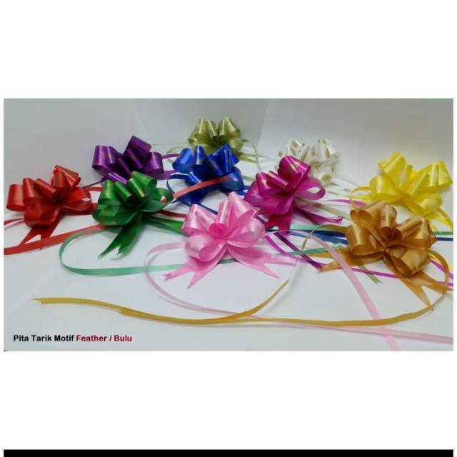 

Pita tarik pita serut pita kado motif ukuran 15cm