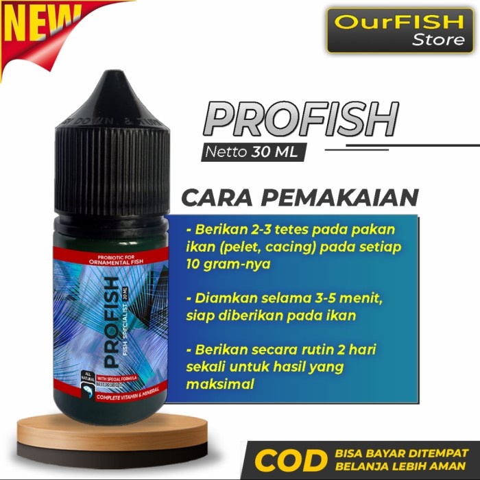 PROFISH - Probiotik With Tanin Vitamin Ikan Predator 30 ML