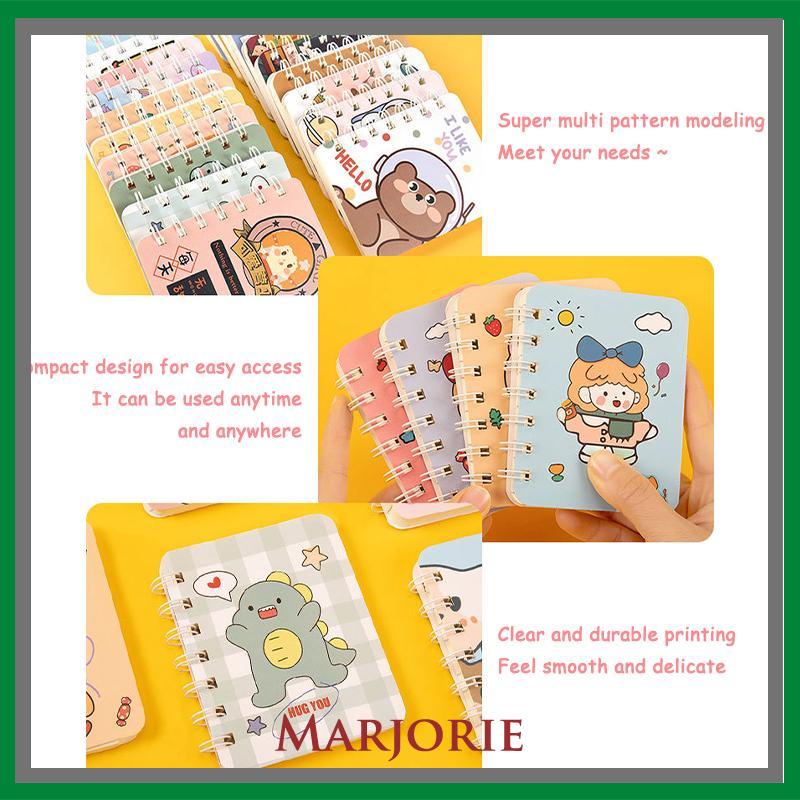 A7 Rollover Coil Buku Mahasiswa Saku Buku Kecil Mini Notebook Diary Portable Office Notepad-MJD