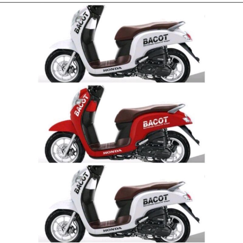 Sticker Cutting Honda Scoopy Motif Bacot