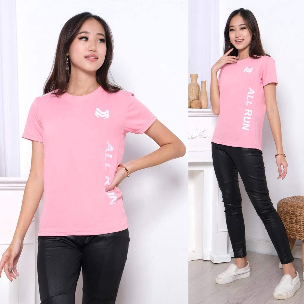 New - KAOS RUNNING WANITA / JERSEY WANITA LENGAN PENDEK / BAJU JERSEY OLAHRAGA WANITA MURAH / ATASAN WANITA RUNNING TRAINING NEW KAOS SENAM FITNESS,LARI,Yoga Joging Jogging Baju wanita running RUN04