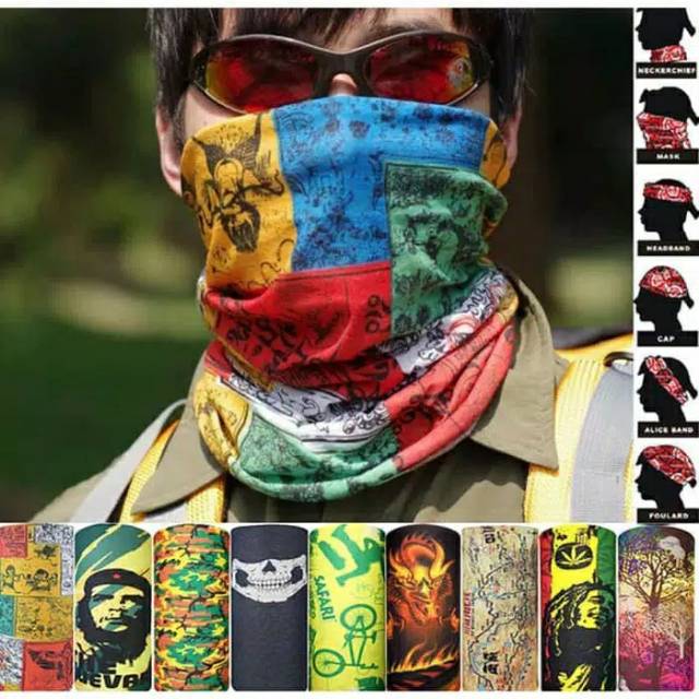 MASKER SLAYER MOTOR BANDANA BUFF SYAL MASKER KEPALA HELM BIKER DRIVER PENUTUP WAJAH MOTIF |3012