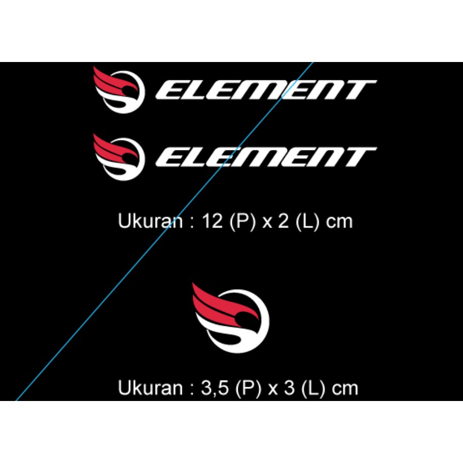 Sticker Sepeda Lipat ELEMENT Logo Frame 1 Set