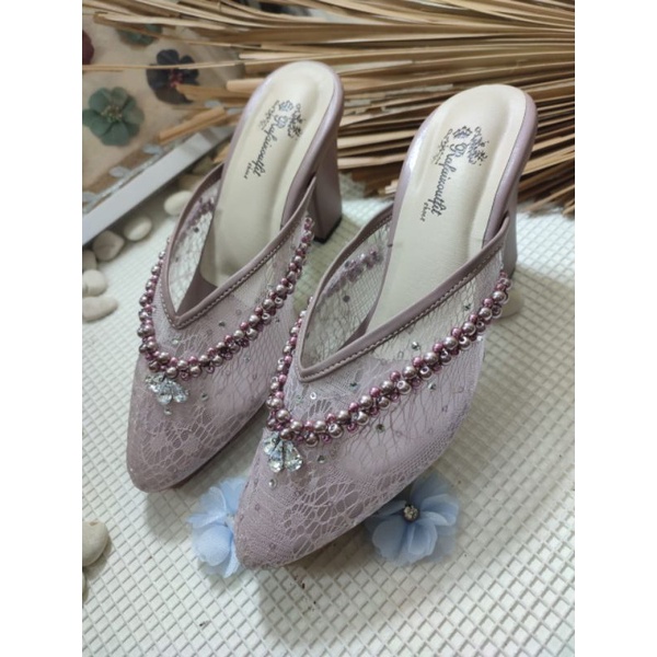 sepatu rafaizoutfit v mozza Mauve tinggi 9cm tahu