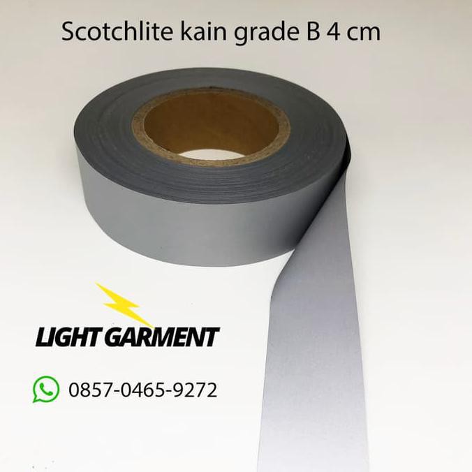 

Scotchlite skotlet scotlight pita pemantul cahaya kain jahit B 4 cm