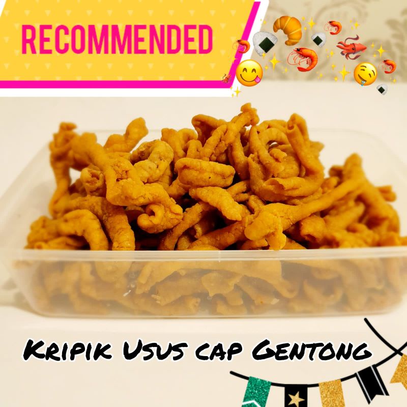 

Kripik Usus cap gentong250gr, 500gr