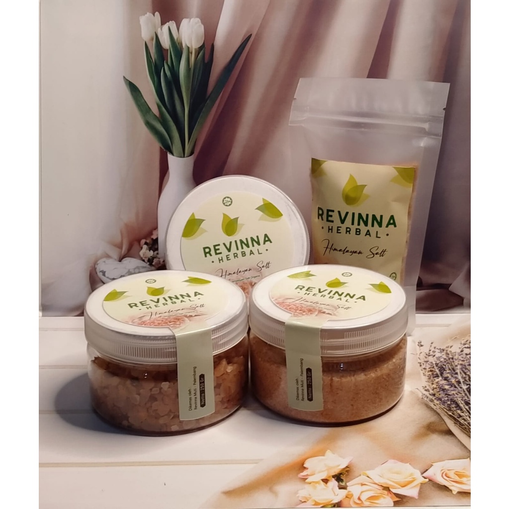 

Himalayan Salt Organik/ Himsalt Organik / Garam Himalayan - Revinna Herbal kemasan Toples 250 gram