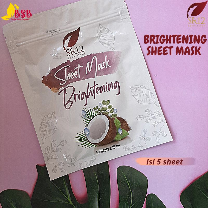 AMPUH MENCERAHKAN.. SHEET MASK PENCERAH AMAN BPOM / SHEET MASK BRIGHTENING SR12 ORIGINAL BPOM