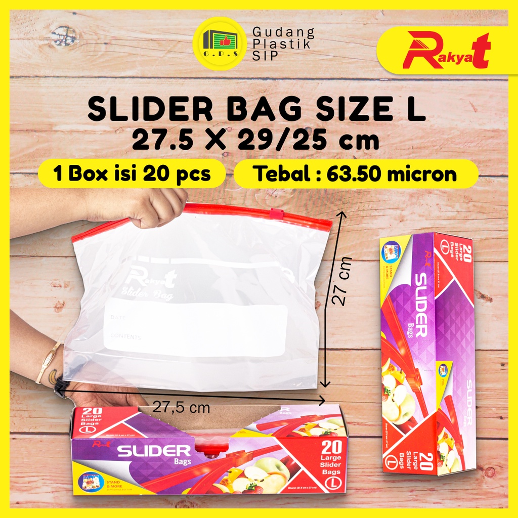 Rakyat Zipperbag  / Sliderbag Uk Large 27X25 cm (20 Pcs)