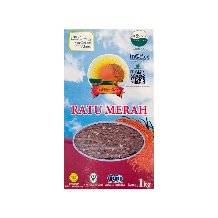 

gr011ttr Beras Organik Mentariku Ratu Merah 1Kg Sv012Ss
