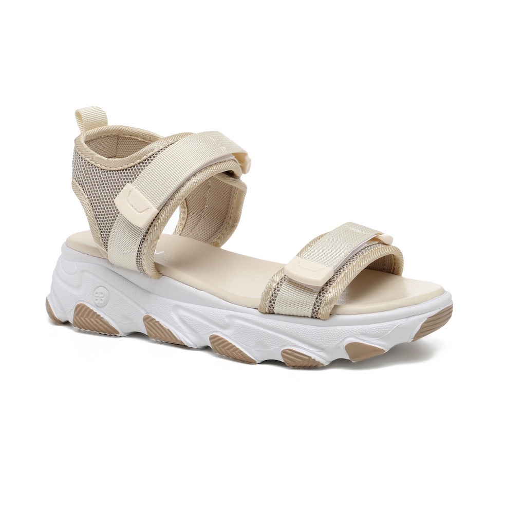PVN Micha Sandal Wanita Black Cream Lilac 241-Sohee - Cream
