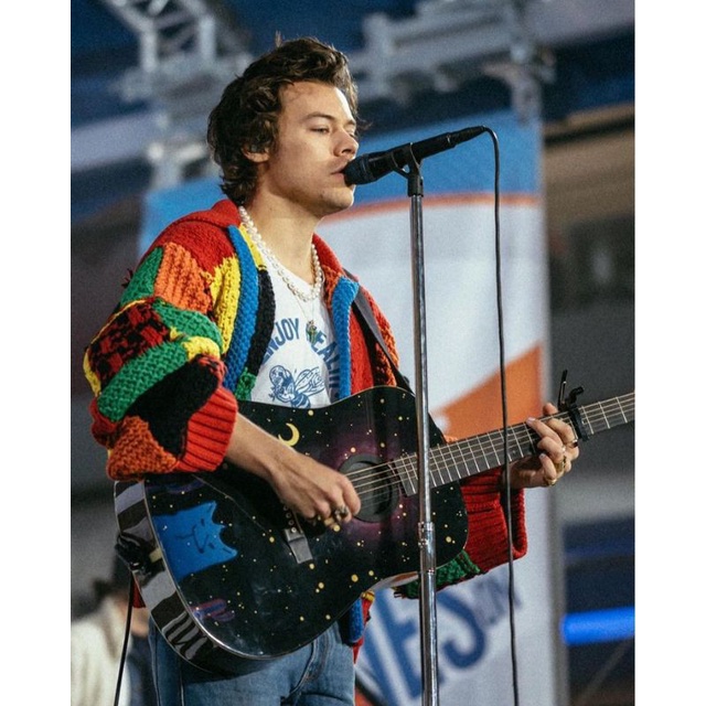 Harry Styles cardigan JW ANDERSON