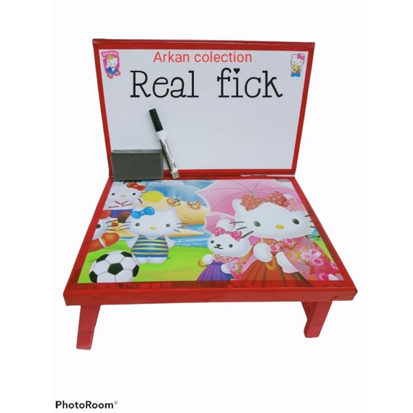 

Meja Belajar Anak Lipat set dengan papan Tulis gratis spidol