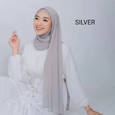 PASMINA ZIPER RESLETING DIAMOND ITALLIANO //  PASHMINA PLISKET ZIPER-Silver
