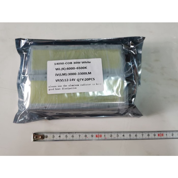 HPL 30W + Pendingin PUTIH 12 V High Power LED 30 Watt 12V 30 W