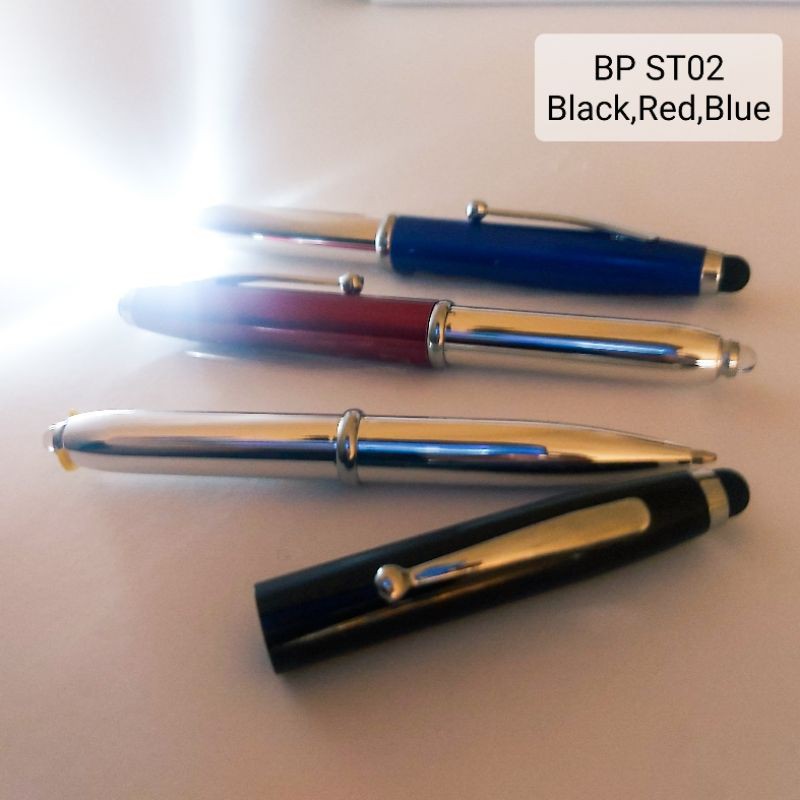 

Bolpoin Metal BP ST02, Pen Promosi, Ballpoint ekslusif, Pen Stylus, Pulpen Senter Ballpen Refil mini