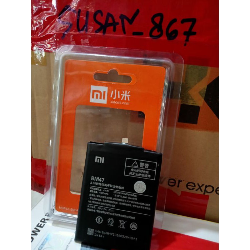 BATERAI BM47 BM 47 REDMI 3 /3PRO /3s MI 4X ORIGINAL BATTERY BATRE FC