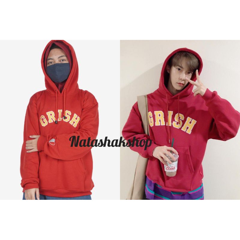 [BISA COD] JAKET NCT DOYOUNG GRISH MERAH READY STOK/NCT DOYOUNG HOODIE GRISH MERAH BORDIR