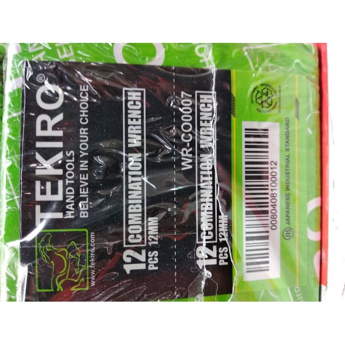 KUNCI RING PAS 12 MM TEKIRO - COMBINATION WRENCH 12 MM