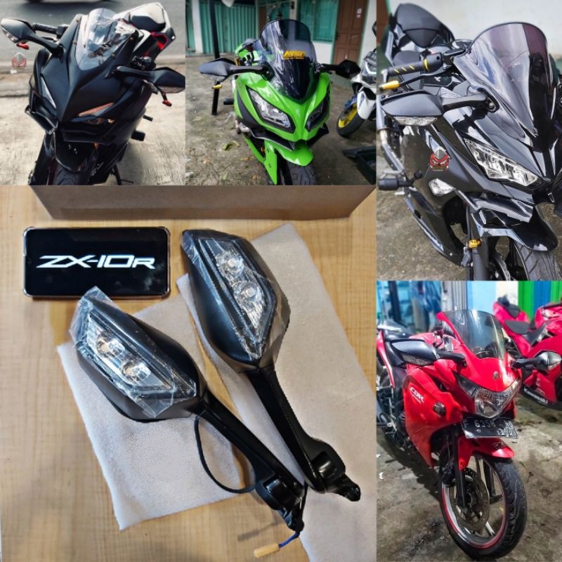 SPION SEN NINJA zx10 ZX 10 R ZX10R KACA SPION MOGE KAWASAKI ZX 10R R25 R15 CBR250RR ZX636 R6 N250FI