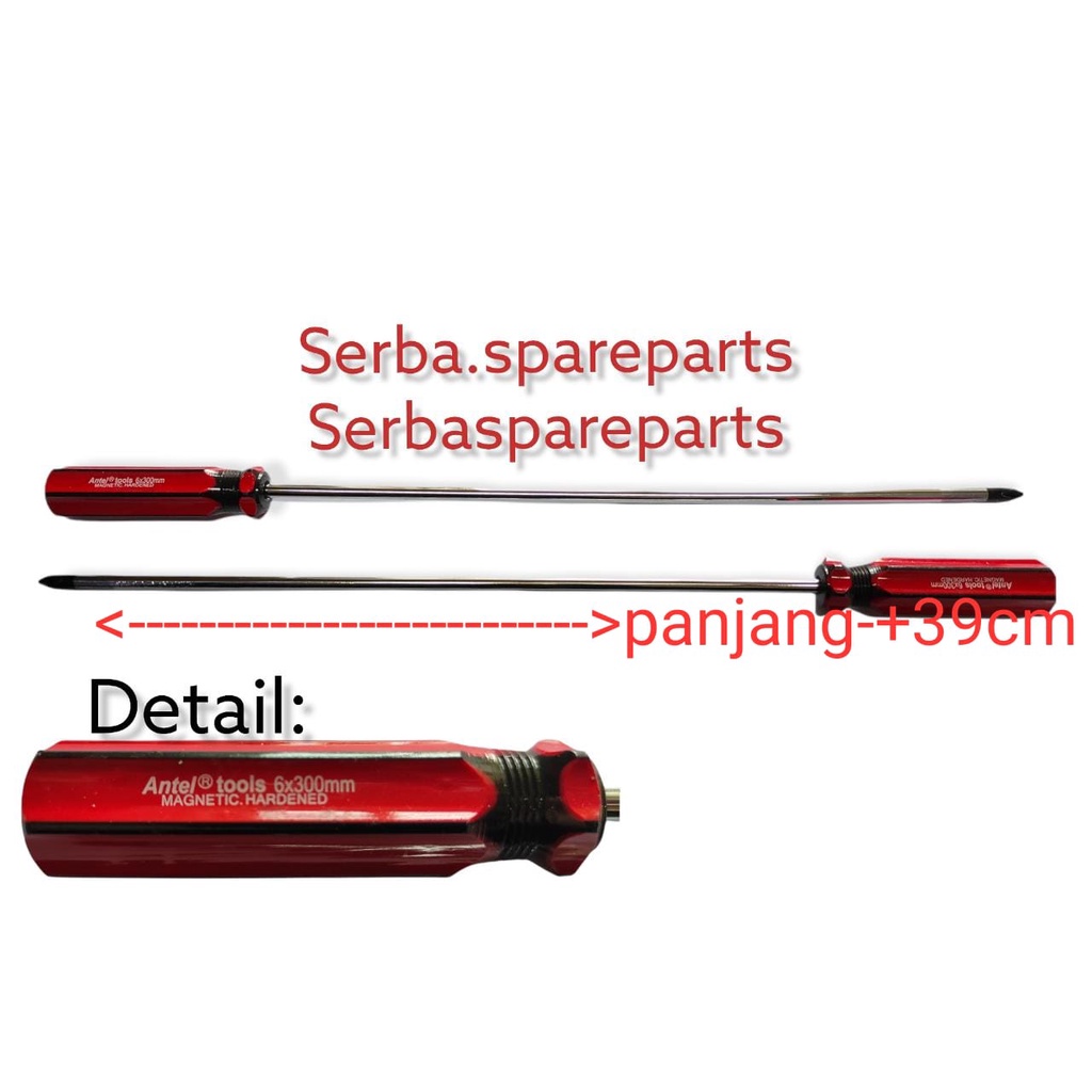 Obeng Panjang Kembang 6x300 Antel